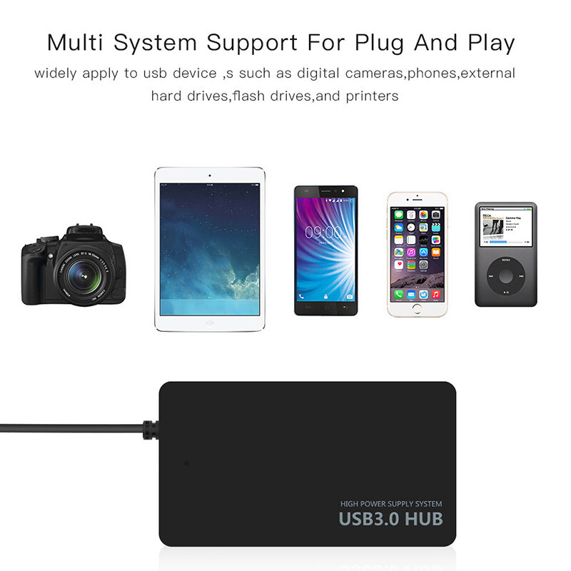 Vysokorýchlostný USB 3.0 HUB Multi USB rozbočovač 4 porty Expander Viacnásobný USB expander Počítačové príslušenstvo pre notebooky