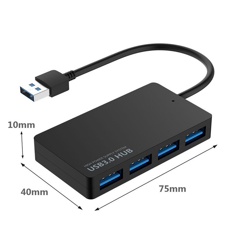 Vysokorýchlostný USB 3.0 HUB Multi USB rozbočovač 4 porty Expander Viacnásobný USB expander Počítačové príslušenstvo pre notebooky