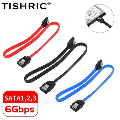 TISHRIC SATA кабел Sata3.0 Solid State Hard Disk Serial Data кабел Multi-Spec Гъвкав Sata твърд диск Кабел за бързо предаване