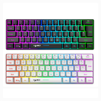 L500 Gaming billentyűzet 61 gombos Kompakt vezetékes/vezeték nélküli csatlakozású számítógépes billentyűzet RGB világítású billentyűzettel laptophoz