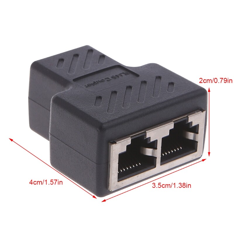 RJ45 elosztó csatlakozó adapter 1-2 utas Ethernet elosztó csatlakozó dugó Play Ethernet bővítő átalakító laptophoz