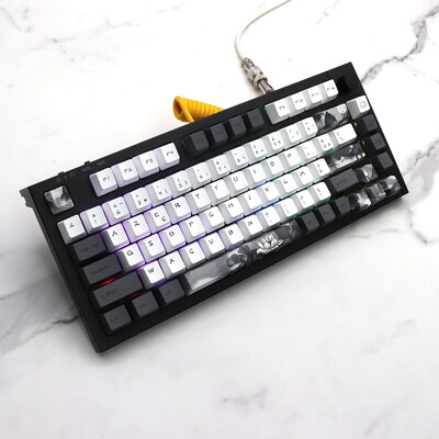 GMK-KEY Ink Lotus Flowers Keycap Капачки за сублимация на багрила за MX Switches dz60 RK61 Anne gk61 DZ60 GK64 68 980 108 ISO Key Cap