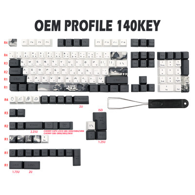 GMK-KEY Keycap cu flori de lotus cu cerneală sublimare vopsea pentru comutatoare MX dz60 RK61 Anne gk61 DZ60 GK64 68 980 108 ISO Keycap