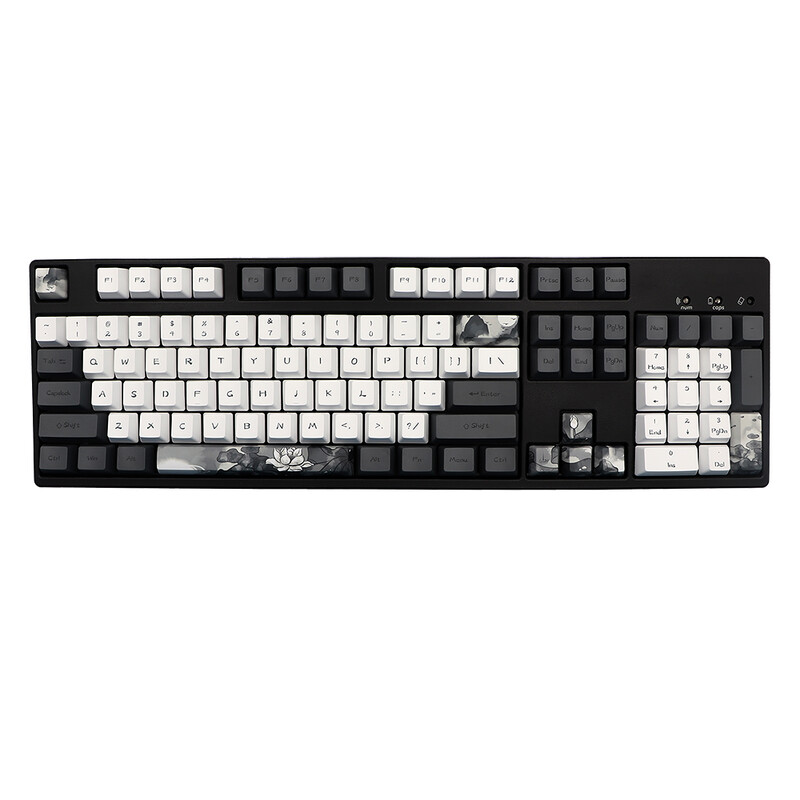 GMK-KEY Keycap cu flori de lotus cu cerneală sublimare vopsea pentru comutatoare MX dz60 RK61 Anne gk61 DZ60 GK64 68 980 108 ISO Keycap