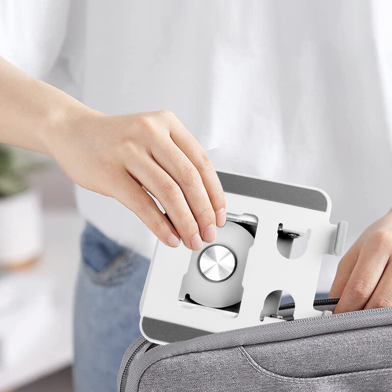 Regulējams planšetdatora tālruņa datora statīvs un 360 grādu rotējoša pamatne, salokāms klēpjdatora stāvvada galda turētājs MacBook iPad 4-12 collu ierīcei