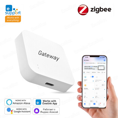 „ZigBee 3.0“ kelių režimų šliuzo centras „Smart Home Wireless Bridge“ „EWeLink“ nuotolinio valdymo pultas veikia su „Alexa Google Assistant Alice“