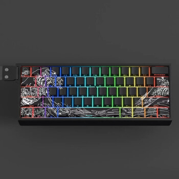 Πλαϊνά χαραγμένα ημιδιαφανή Cherry Keycaps PBT Heat-sublimation 130 Keys Creative for 60/64/84/98/108 Mechanical Keyboards