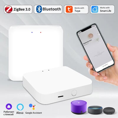 Tuya Smart Multi Mode Gateway ZigBee WiFi Bluetooth Hub Bridge Smart Home Control Smart Life APP Control vocal Alexa Google Home