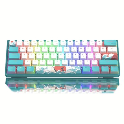 WOMIRE WK61 Tastatură mecanică cu fir RGB interschimbabilă la cald, 60% tastatură Tastatură minimalistă personalizată pentru joc, laptop, computer