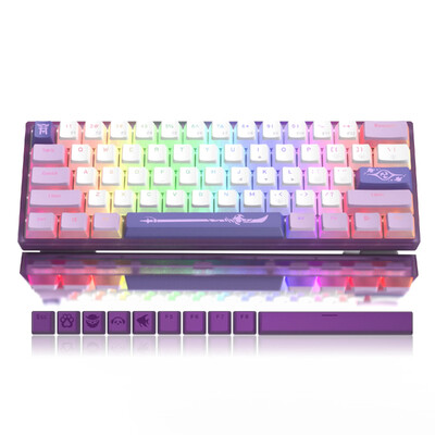 WOMIRE WK61 Tastatură mecanică cu fir RGB interschimbabilă la cald, 60% tastatură Tastatură minimalistă personalizată pentru joc, laptop, computer