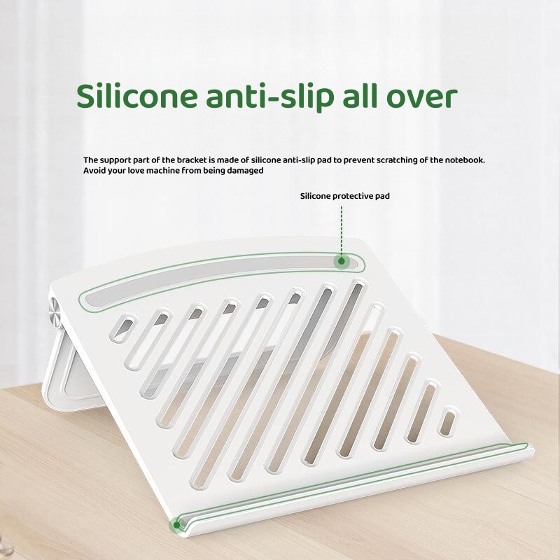Salokāms klēpjdatora statīvs priekš iPad Macbook Mac Pro PC piezīmjdatora planšetdatora datoru piederumi ABS galddatora kronšteina atbalsta dzesēšanas statīvs