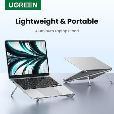 UGREEN nešiojamojo kompiuterio stovas skirtas Macbook Pro Sulankstomas aliuminis vertikalus nešiojamojo kompiuterio stovas nešiojamojo kompiuterio atrama Macbook Air Pro planšetinio kompiuterio telefono stovas