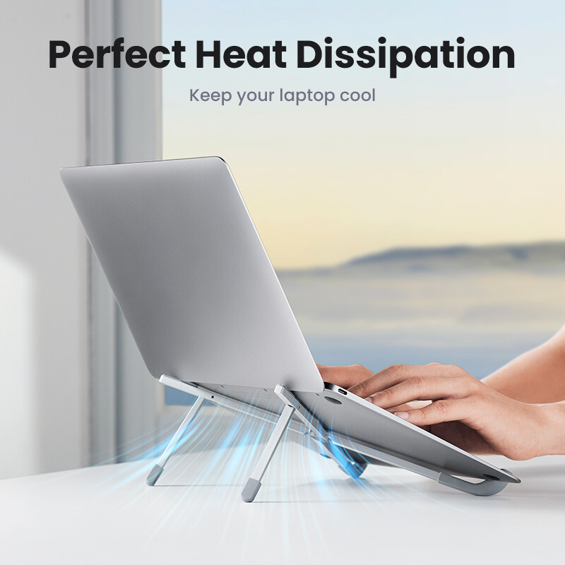 UGREEN klēpjdatora statīvs priekš Macbook Pro salokāms alumīnija vertikāls piezīmjdatora statīvs klēpjdatora atbalsts Macbook Air Pro planšetdatora tālruņa statīvs
