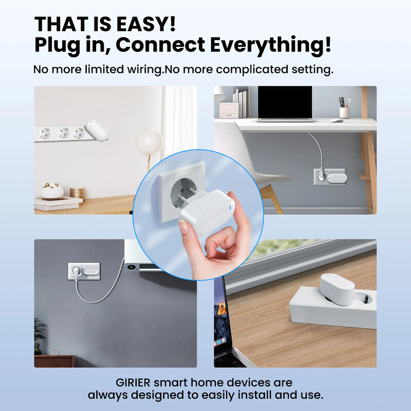 GIRIER Tuya Smart Gateway Hub Plug-in Τύπος Multi-mode Bluetooth Gateway Bridge ZigBee Hub for Home Automation Λειτουργεί με την Alexa