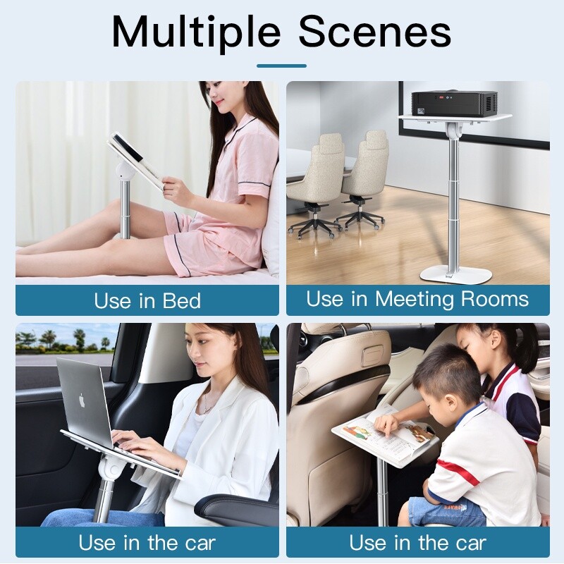 OATSBASF sulankstomas nešiojamojo kompiuterio stovas, skirtas Macbook Air Pro Xiaomi planšetiniam kompiuteriui, nešiojamasis aušinimo laikiklis, nešiojamojo kompiuterio stovas, nešiojamojo kompiuterio priedai