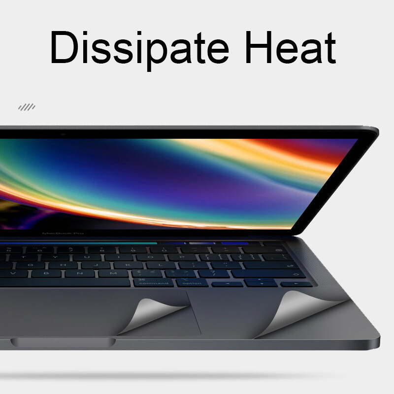 Pretskrāpējumiem plaukstas atbalsta aizsargplēve Macbook Air 13 15 M1 M2 2023 Pro 14 16 ūdensnecaurlaidīga apvalka plēve klēpjdatora uzlīmes vāciņš