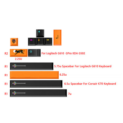 Mictlan Keycaps Set Cherry Height pbt dye sub Keycap For gk61/64/68/G610 K70 GMMK gmk Mechanical Gaming Keyboard Caps iso Key