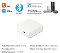 Hub Zigbee, gateway WiFi Zigbee 3.0/Bluetooth 3-în-1, gateway multimod fără fir Tuya, hub smart home bridging, compatibil cu