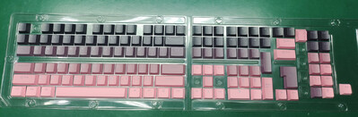 WOB Double Shot PBT Keycaps Cherry Profile Shine Through RGB Backlit Keycas for Cherry Gateron MX Switch Mechanical Keyboard