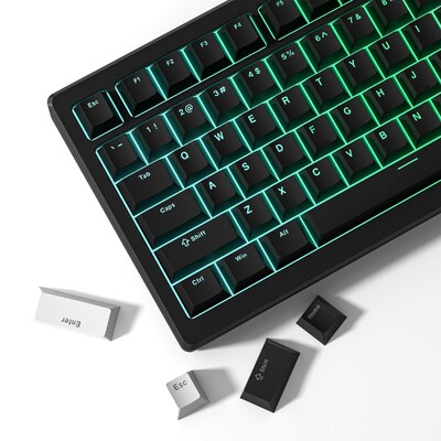 Tastaturi PBT WOB Double Shot Profil cireș strălucește prin RGB Tastaturi iluminate din spate pentru tastatură mecanică Cherry Gateron MX Switch