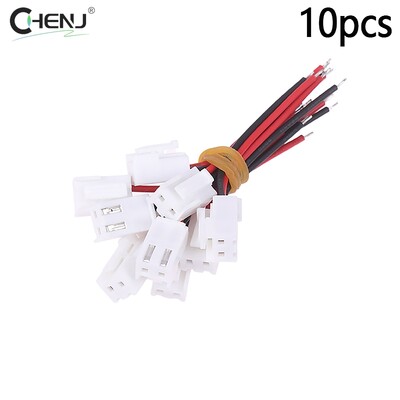 10 gab./komplektā Small Mini JST 1.0/1.25/1.5/2.0/2.54/3.96mm PH 2.0mm XH 2.54mm 2 kontaktu vīrišķā spraudņa ligzdas savienotāja kabeļa vads
