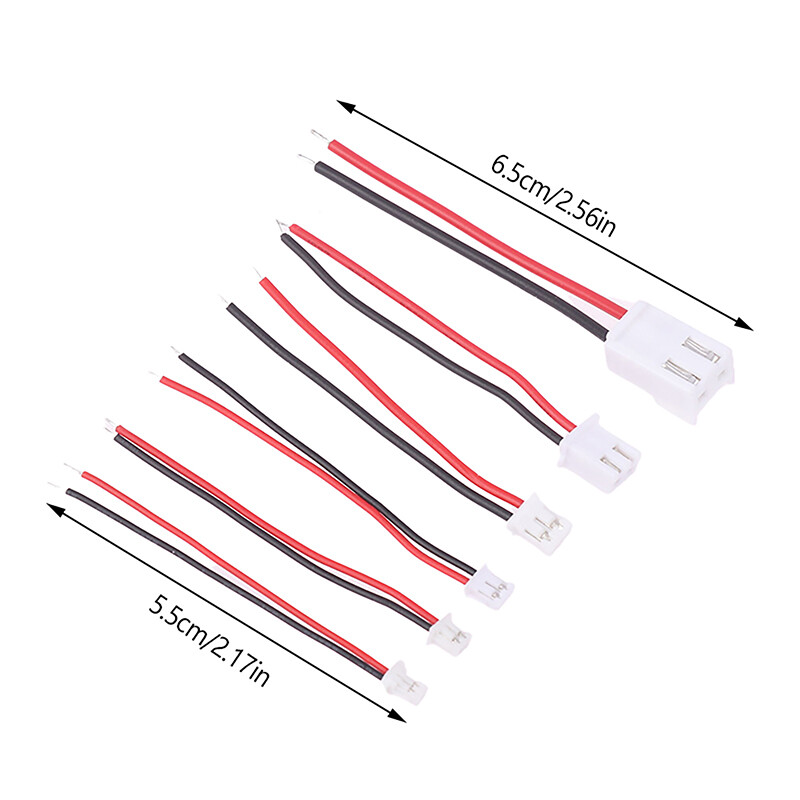 10 gab./komplektā Small Mini JST 1.0/1.25/1.5/2.0/2.54/3.96mm PH 2.0mm XH 2.54mm 2 kontaktu vīrišķā spraudņa ligzdas savienotāja kabeļa vads