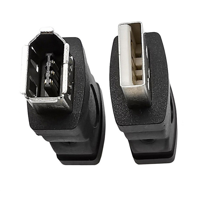 Paredzēts Firewire IEEE 1394 6 kontaktu ekrānam uz USB 2.0 A tipa vīrišķā adaptera adaptera USB vīrieša savienotāja kamerai mobilā tālruņa MP3 atskaņotājam