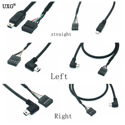 DuPont 2,54 mm 9-kontaktiline mini-USB & Micro usb, USB liidesega protsessori jahutuskaabel CORSAIR Hydro Series H80i/H100i/H110i/H115i 0,5M jaoks