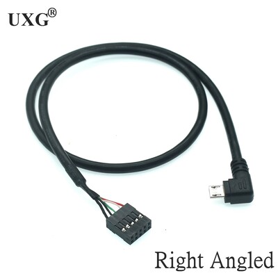 DuPont 2,54 mm 9 kontaktu pieslēgvieta Mini USB un Micro usb, USB interfeisa CPU dzesētāja kabelis CORSAIR Hydro Series H80i/H100i/H110i/H115i 0,5 M