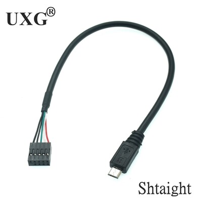 DuPont 2,54 mm 9 kontaktu pieslēgvieta Mini USB un Micro usb, USB interfeisa CPU dzesētāja kabelis CORSAIR Hydro Series H80i/H100i/H110i/H115i 0,5 M