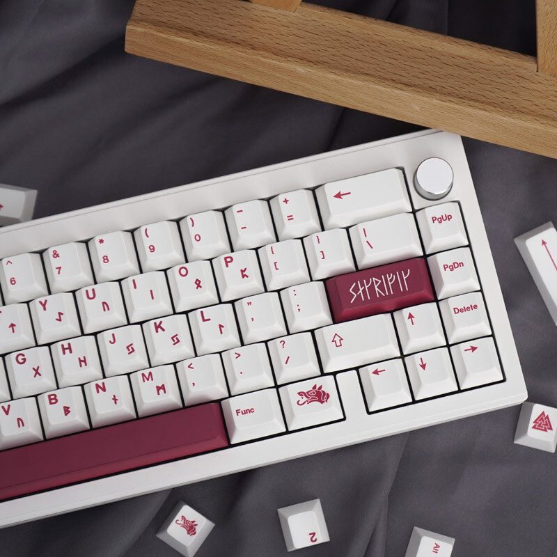 GMK White Blood Festival 142-klávesové PBT sublimačné kryty kláves s čerešňovým profilom pre mechanickú klávesnicu 61/64