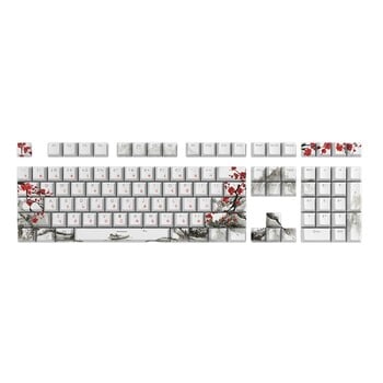 108 κλειδί OEM PBT DYESUB Keycaps Plum Blossom Ρωσική Κορεατική Ιαπωνική Πλήκτρο για τυχερά παιχνίδια Μηχανικό πληκτρολόγιο DropShipping