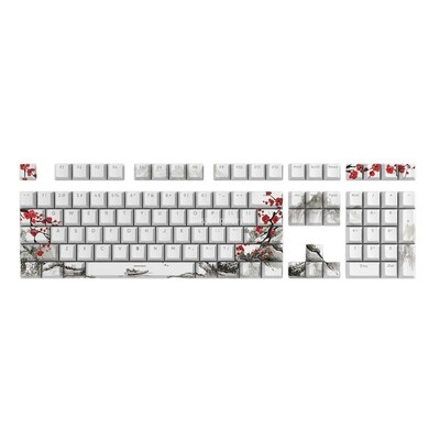 108key OEM PBT DYEBUB Keycaps Plum Blossom orosz koreai japán billentyűsapka játékokhoz mechanikus billentyűzet DropShipping
