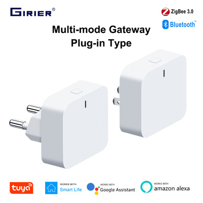 GIRIER Tuya ZigBee Gateway Hub Plug-in típus Több módú ZigBee Bluetooth Gateway Bridge az intelligens otthon automatizáláshoz Dolgozzon az Alexával