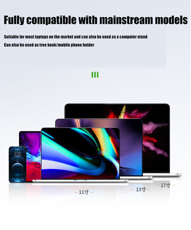 Sulankstomas nešiojamojo kompiuterio planšetinio kompiuterio stovas su aušinimo ventiliatoriaus šilumos išsklaidymu, skirtas staliniam kompiuteriui MacBook Air Pro stovas Nešiojamojo kompiuterio laikiklis HP aušintuvas