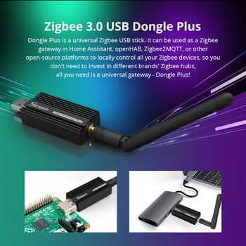 SONOFF Zigbee Dongle-E 3.0 USB Dongle Universal ZigBee Gateway чрез ZHA или Zigbee2MQTT Поддръжка SONOFF ZBMINI S26ZBR2 SNZB