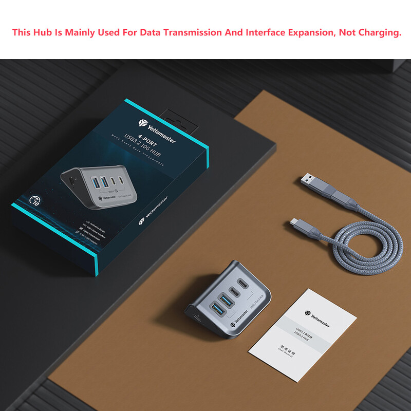 Yottamaster Multiple USB A Tip C Hub 4/7 Slot 10 Gbps Socket Docking Station Multi USB 3.0 Splitter Port Adaptor Dock Extensor