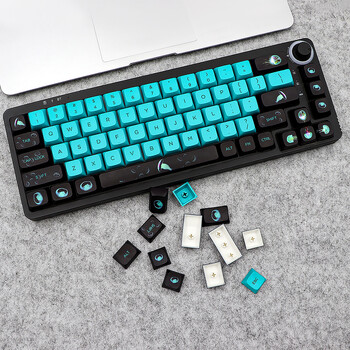 XDA V2 Ocean Jellyfish Dye Sub Keycap Σετ χοντρό PBT για πληκτρολόγιο gh60 poker 87 104 ansi xd64 RK61 xd68 xd84 xd96 μπλε μαύρο κλειδί