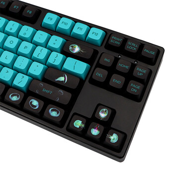 XDA V2 Ocean Jellyfish Dye Sub Keycap Σετ χοντρό PBT για πληκτρολόγιο gh60 poker 87 104 ansi xd64 RK61 xd68 xd84 xd96 μπλε μαύρο κλειδί