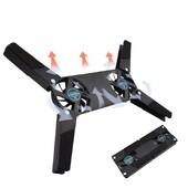 Nešiojamojo kompiuterio aušinimo padėklas Nešiojamojo kompiuterio aušintuvas USB maitinamas aušinimo padėklo laikiklis 2 ventiliatoriai nešiojamam kompiuteriui Universalus 7 15" 1 nešiojamojo kompiuterio stovas