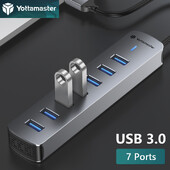 Yottamaster Multiple 7 Porturi Docking Station USB HUB Tip C Splitter Multi USB 3.0 Slot Plug Dock Adaptor Extensor pentru Laptop PC