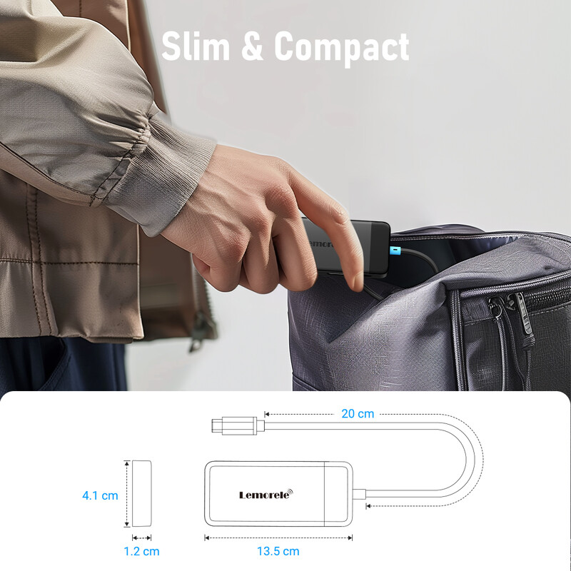 Lemorele TC122 USB C HUB Dual HDMI 4K dokkolóállomás USB 3.0 PD 100W C típusú port Macbook iPad M2 M1 Steam Deckhez