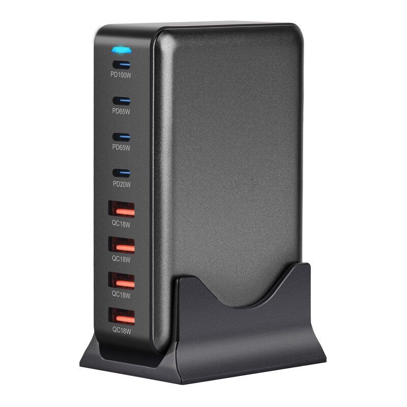 Încărcător GaN de 320 W USB C Desktop rapid Încărcător PD USB tip C cu 8 porturi Încărcare rapidă 3.0 Încărcător rapid USB tip C pentru iPhone15 14 Samsung