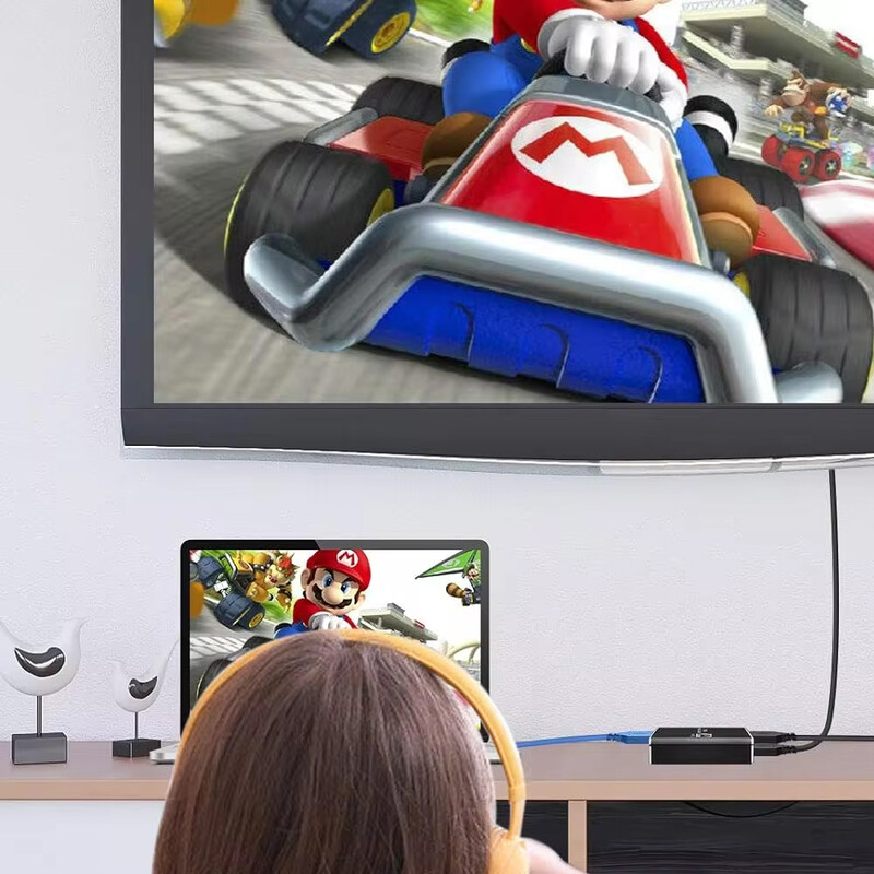 Su 4K HDMI suderinama vaizdo įrašymo kortelės kilpa, skirta žaidimams įrašyti tiesioginę transliaciją 1080P Grabber MS2131, skirta PS4/5 Nintendo Switch