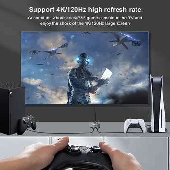 Συμβατός με HDMI Ultra HD 8K Switch High Speed 48Gbps 2 in 1 out Splitter 8K@60Hz 4K@120Hz Directional 2.1 Converter για Xbox PS5