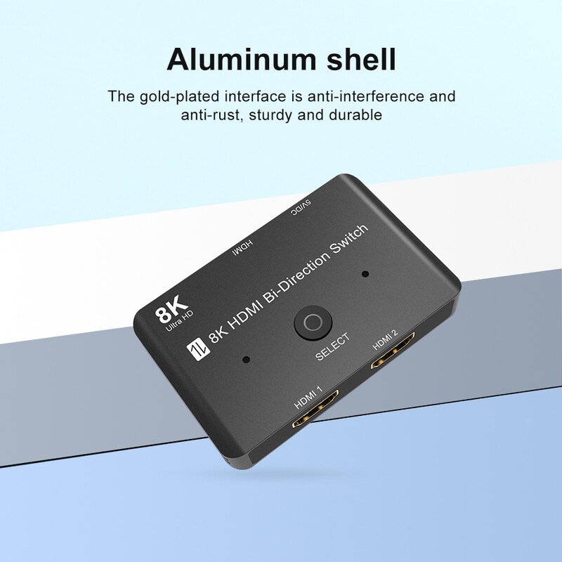 „Ultra HD 2.1“ su HDMI suderinamas dvikryptis jungiklio skirstytuvas 8K@60Hz 4K@120Hz 1 In 2Out 2 In 1 Out adapteris Xbox PS5 projektoriams