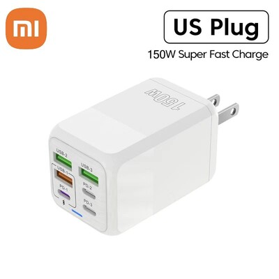 Xiaomi 150W Super Quick Charger Cable 10A Ultra High Speed Fast Charging 6 Ports PD Type C QC 3.0 Pre iPhone Samsung Charger