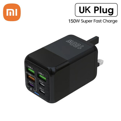 Xiaomi 150W Super Quick Charger Cable 10A Ultra High Speed Fast Charging 6 Ports PD Type C QC 3.0 Pre iPhone Samsung Charger