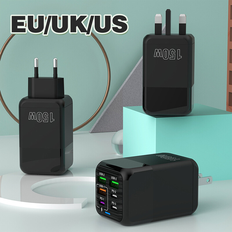 Xiaomi 150W Super Quick Charger Cable 10A Ultra High Speed Fast Charging 6 Ports PD Type C QC 3.0 Pre iPhone Samsung Charger