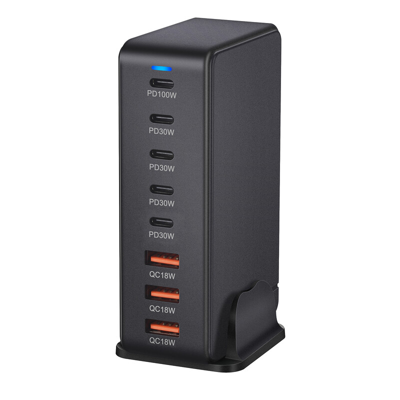 Încărcător GaN de birou de 268 W Încărcător USB tip C PD cu 8 porturi Încărcare rapidă 3.0 Încărcător rapid USB tip C Încărcător USB mobil
